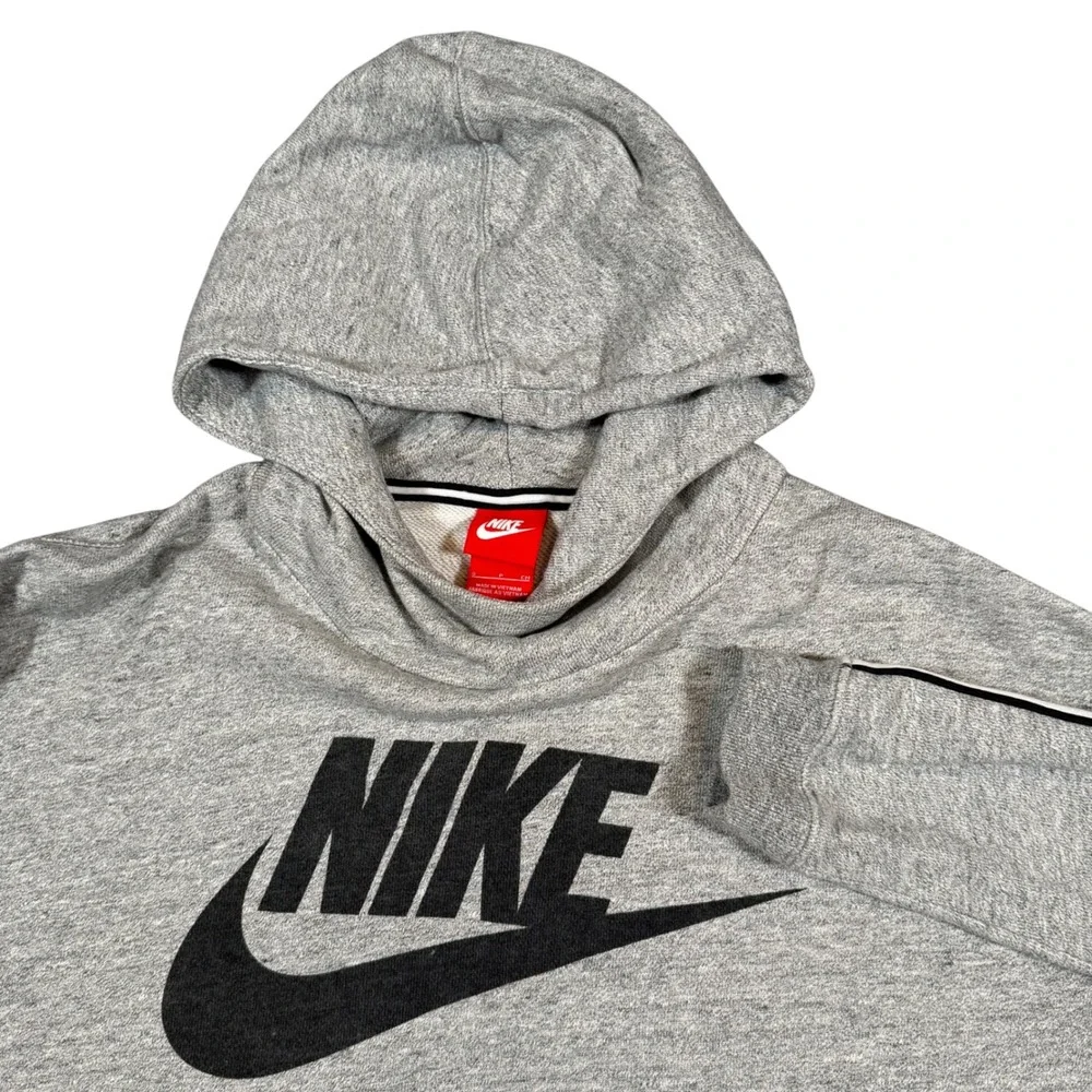 Nike Womens Gray Logo‎ Hoodie Sweatshirt Size S